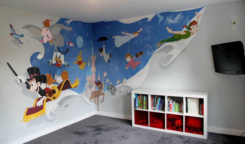 disney playroom wall mural